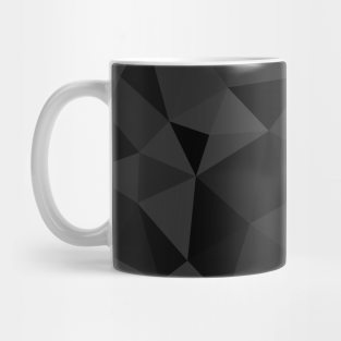 Dark grey and black geometric mesh pattern Mug